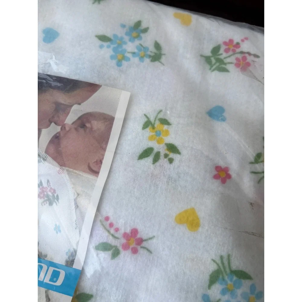 Vintage Bunny Esmond Chatham Bunny Posies Receiving Blankets 2 Pack Floral 30x40